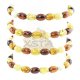 Multicolor olive beads amber bracelet